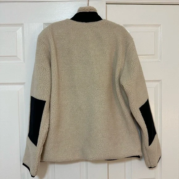 NWT Sonoma Sherpa Cream Jacket Full Zip in Large - Picture 6 of 9
